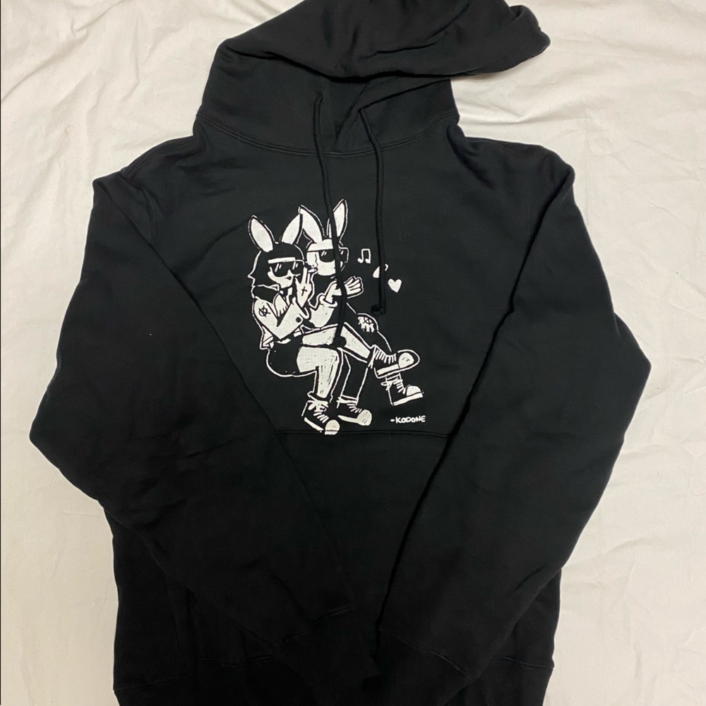 Brand new! Kodone bunnies hoodie black.